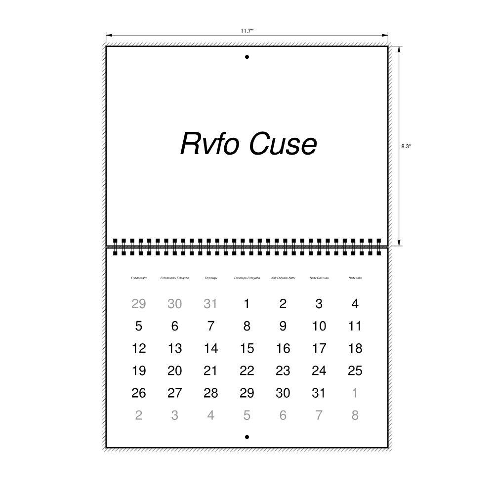 Leskoff 2026 Wall Calendar, Muscogee-Labeled, Monday-Start Layout, Wire-Bound, 11.7 x 8.3 in (29.7 x 21.0 cm), image 2 of 2