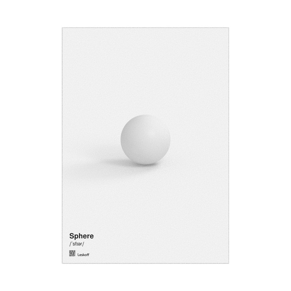Leskoff Sphere Poster, Solid Shape, English-Labeled with IPA, image 1 of 1