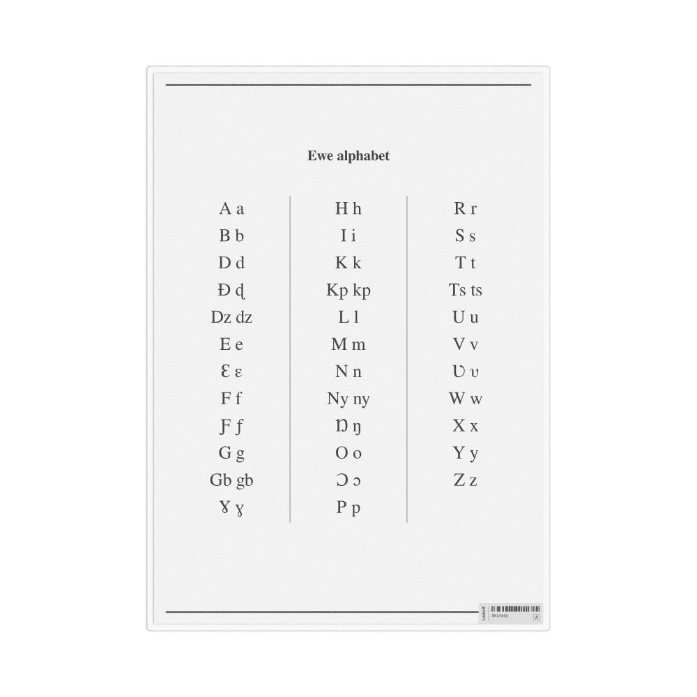 Leskoff Ewe Alphabet Chart, image 1 of 1