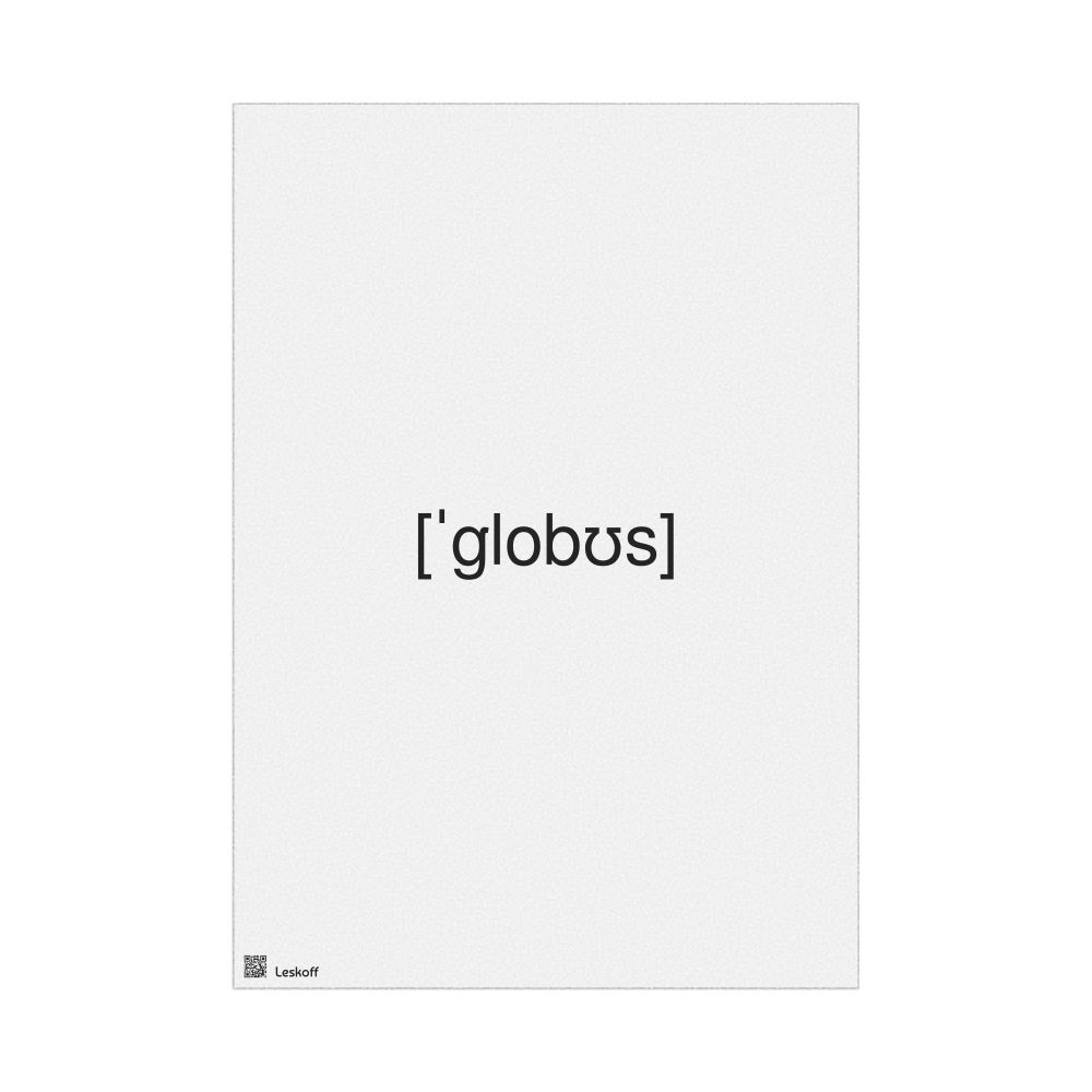 Leskoff глобус IPA Transcription Poster, image 1 of 1