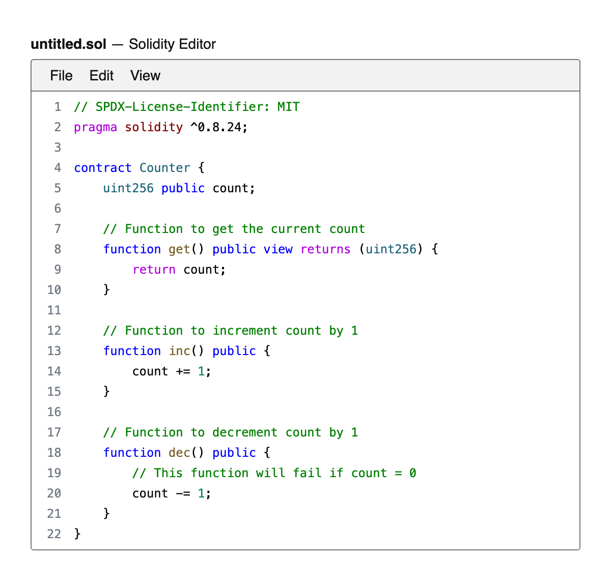 Solidity Editor