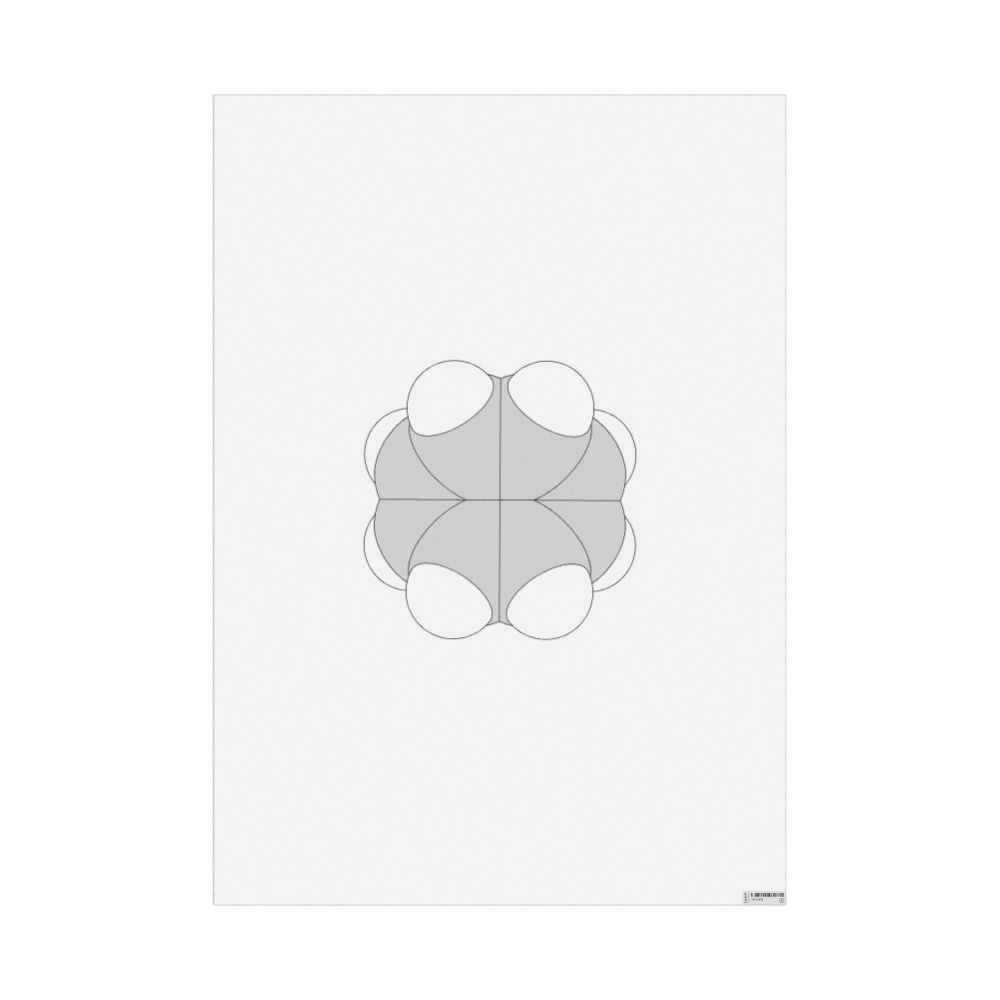 Leskoff Cyclooctatetraene Molecule Poster, Space-Filling Model, image 1 of 1