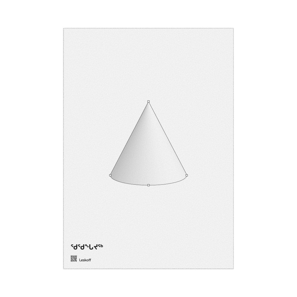 Leskoff Cone Poster, Feature View, Inuktitut-Labeled, image 1 of 1
