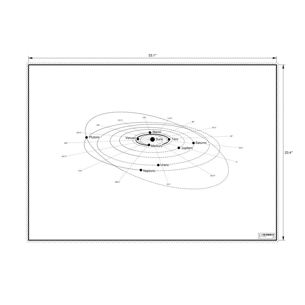 Leskoff Solar System Poster, Ido-Labeled, image 1 of 2