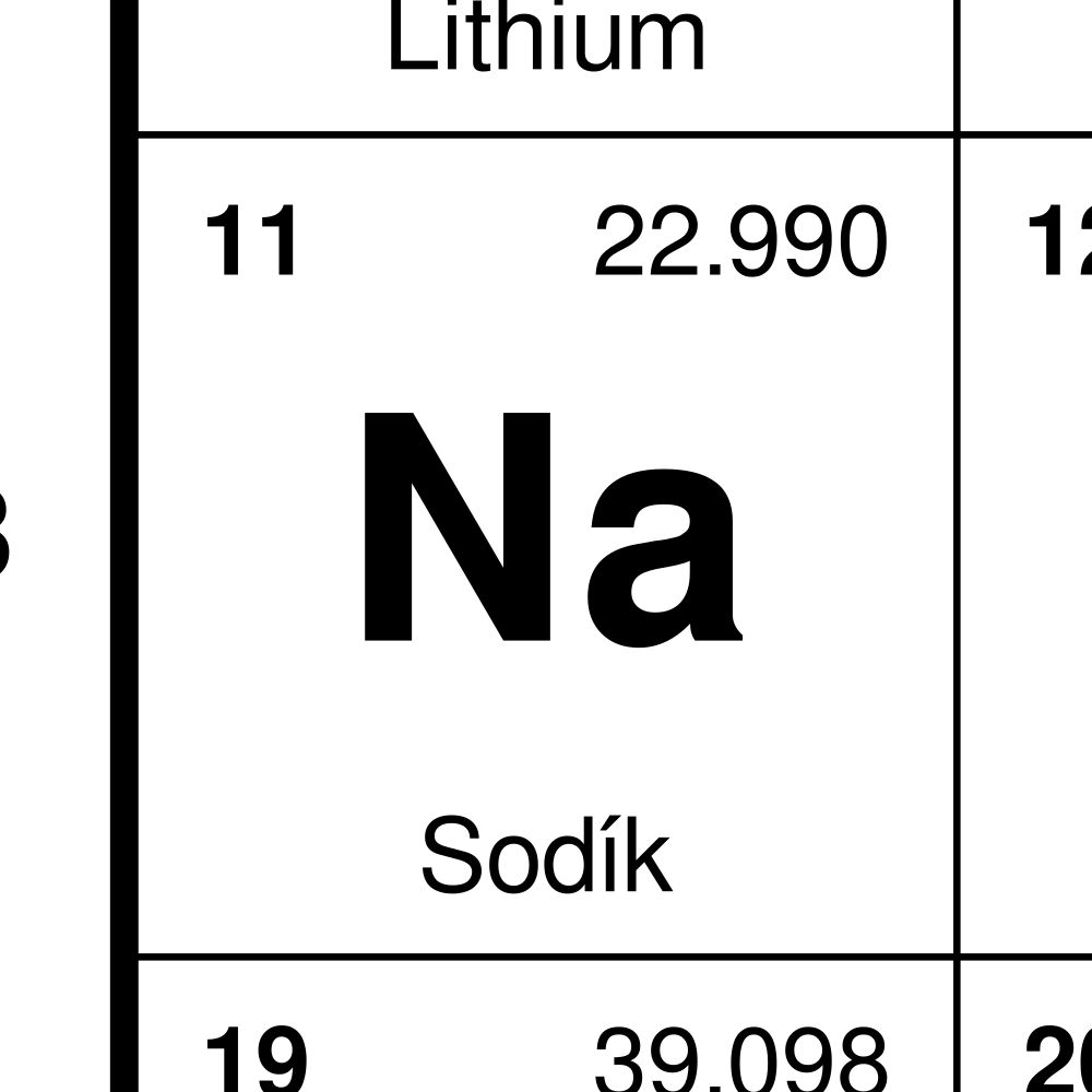 Leskoff Periodic Table Chart, 33.1 x 23.4 in (84.1 x 59.4 cm, Poster / Wall Chart), 18-Column Layout, Czech-Labeled, image 2 of 2