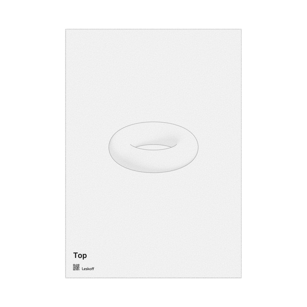 Leskoff Torus Poster, Graphic Style, Translucent Material, Belarusian-Labeled, image 1 of 1