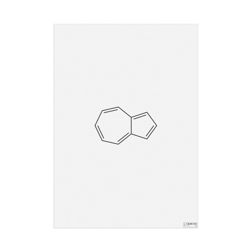 Leskoff Azulene Molecule Poster, 2D Structure, image 1 of 1