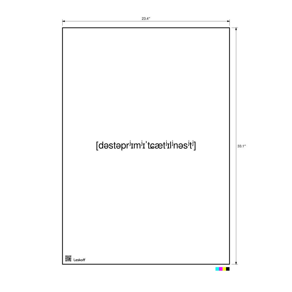 Leskoff достопримечательность IPA Transcription Poster, image 1 of 1