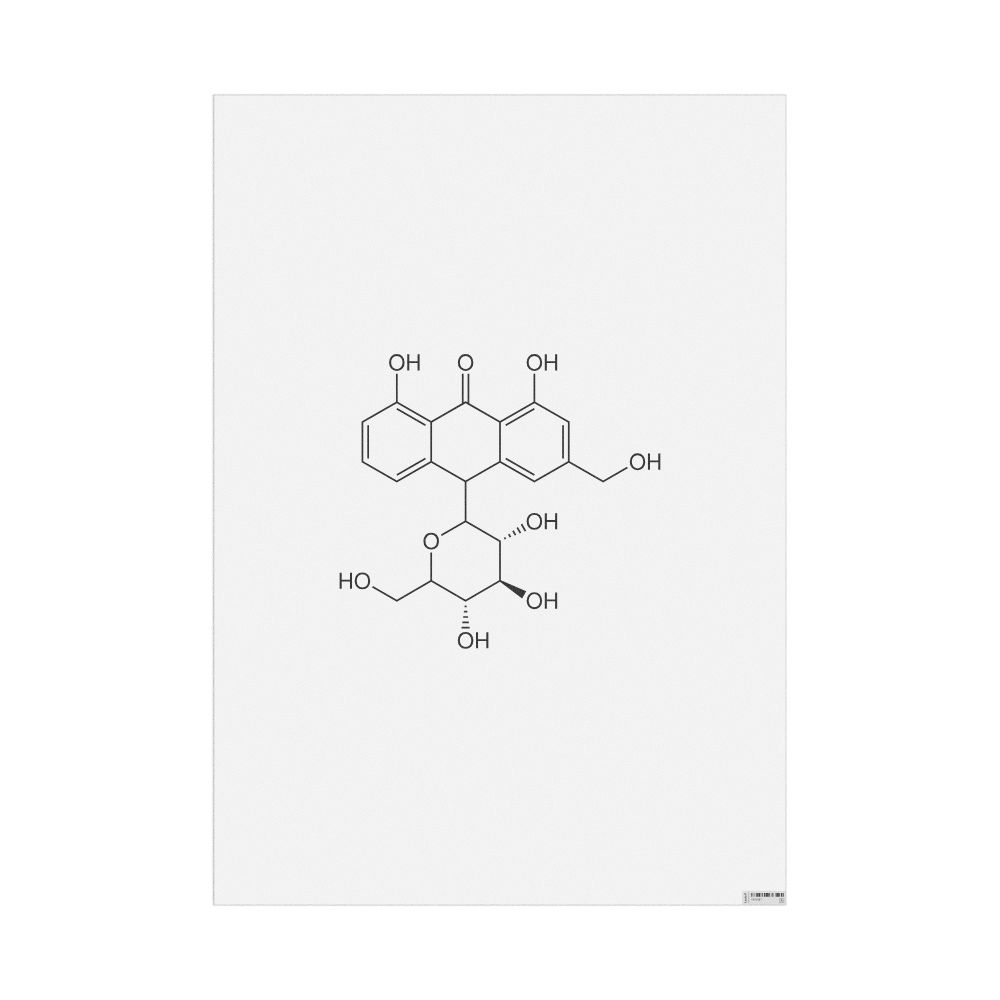Leskoff Aloin Molecule Poster, 2D Structure, image 1 of 1