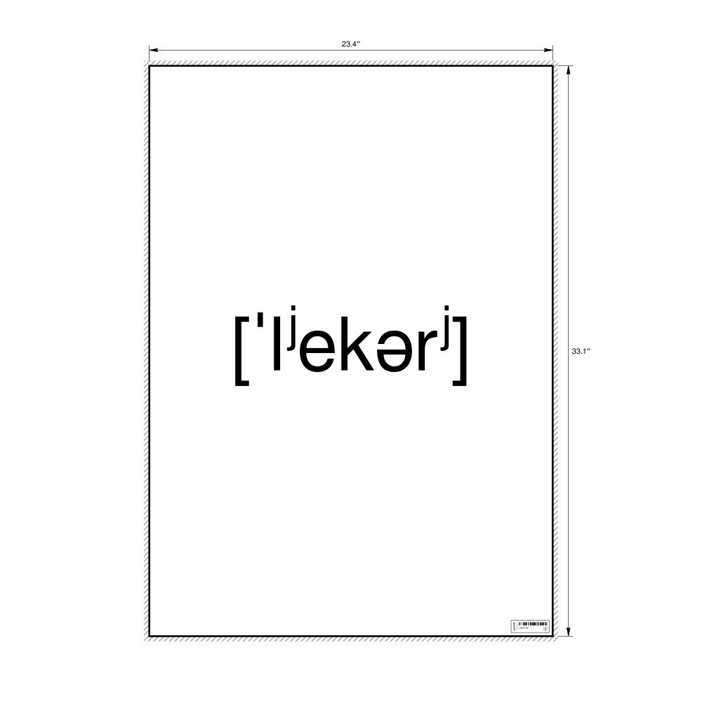 Leskoff лекарь IPA Transcription Poster, image 1 of 1