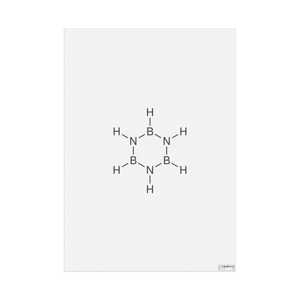 Leskoff Borazine Molecule Poster, 2D Structure, image 1 of 1