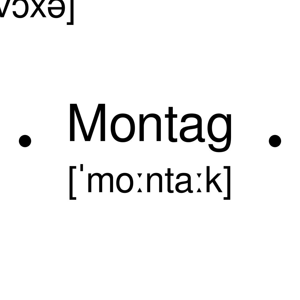 Leskoff Days of the Week Poster, German-Labeled with IPA, image 2 of 2