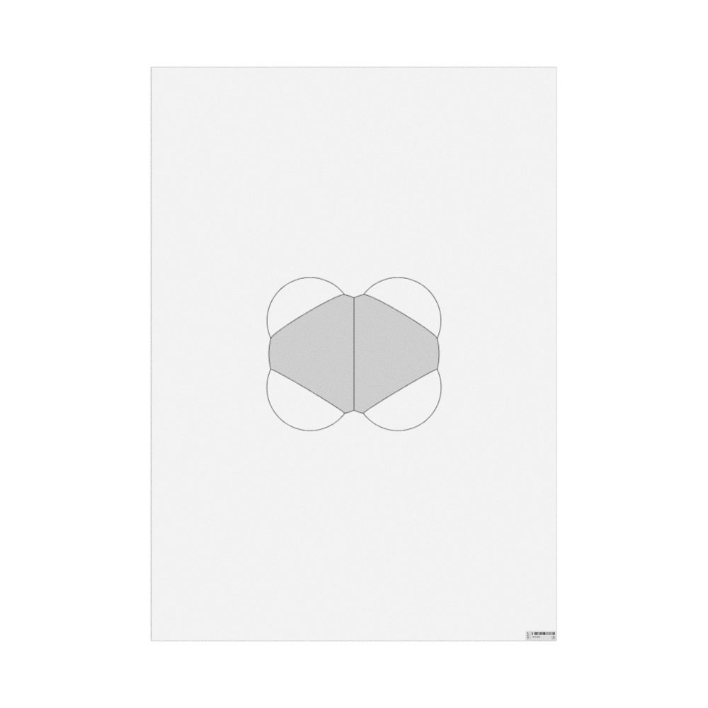 Leskoff Ethylene Molecule Poster, Space-Filling Model, image 1 of 1