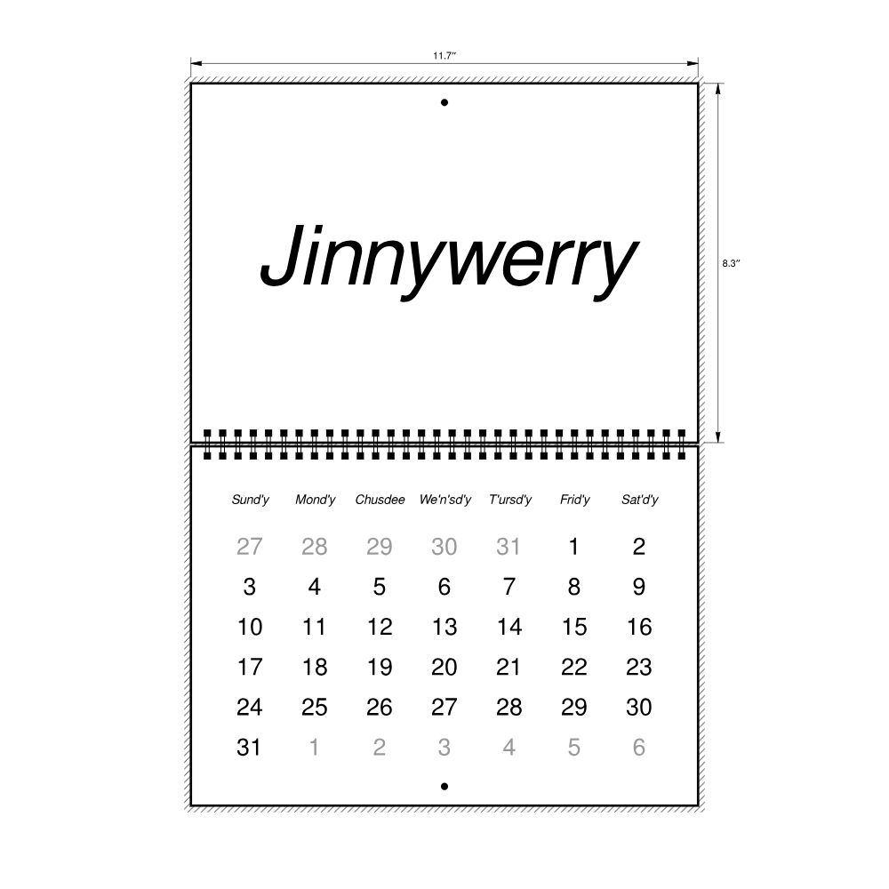 Leskoff 2027 Wall Calendar, Gullah-Labeled, Sunday-Start Layout, Wire-Bound, 11.7 x 8.3 in (29.7 x 21.0 cm), image 2 of 2