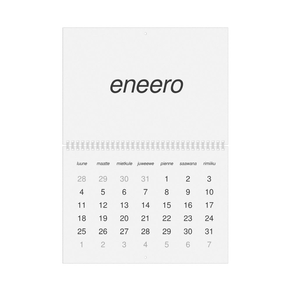 Leskoff 2027 Wall Calendar, Wayuu-Labeled, Monday-Start Layout, Wire-Bound, 11.7 x 8.3 in (29.7 x 21.0 cm), image 1 of 1