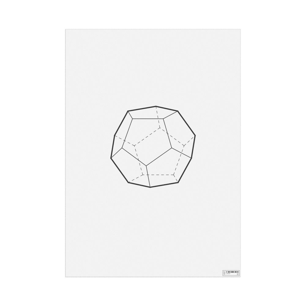 Leskoff Dodecahedron Poster, Technical Illustration, image 1 of 1