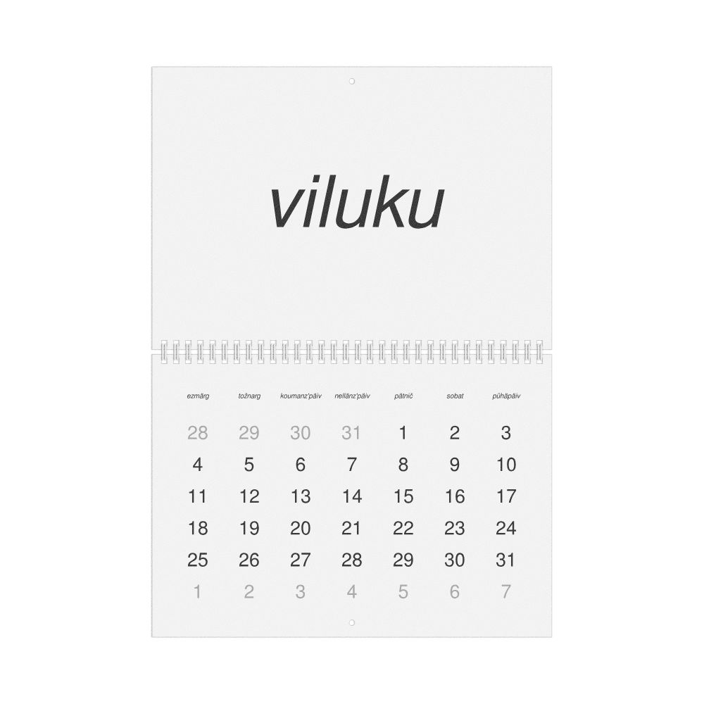 Leskoff 2027 Wall Calendar, Veps-Labeled, Monday-Start Layout, Wire-Bound, 11.7 x 8.3 in (29.7 x 21.0 cm), image 1 of 1