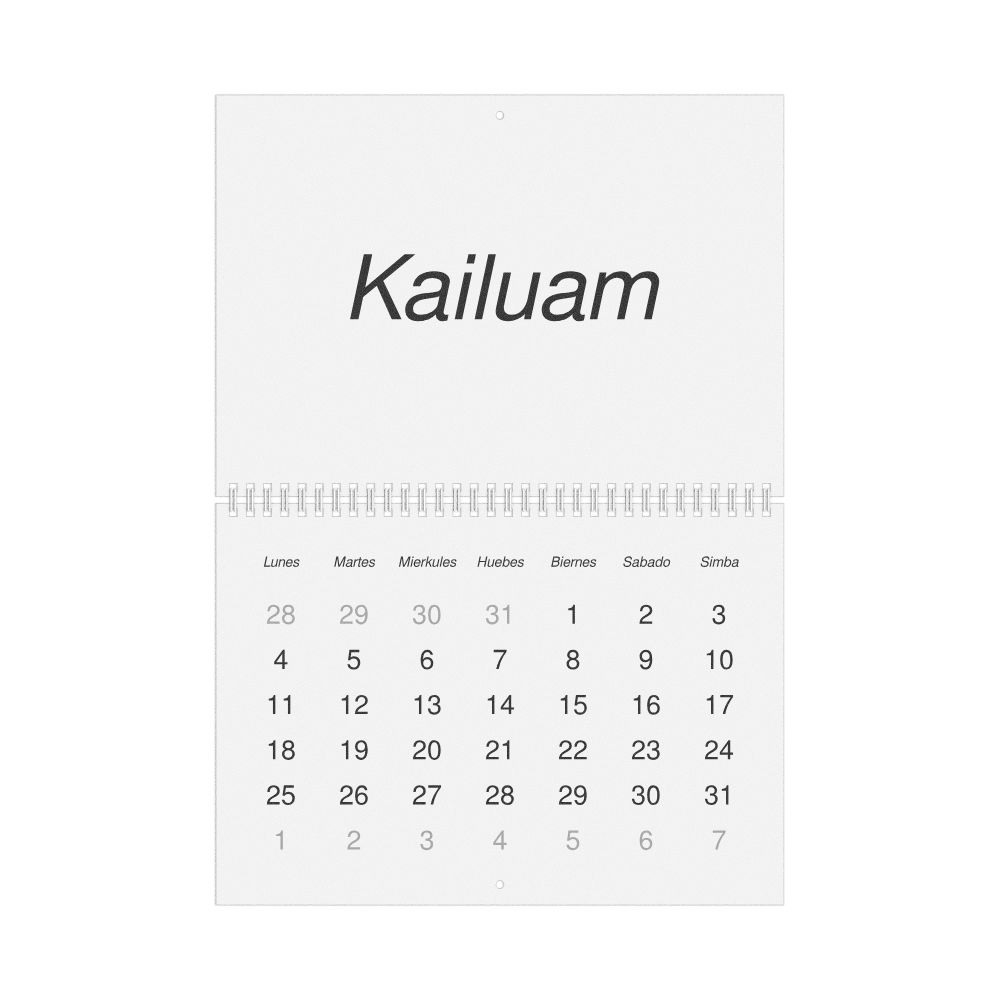 Leskoff 2027 Wall Calendar, Pangasinan-Labeled, Monday-Start Layout, Wire-Bound, 11.7 x 8.3 in (29.7 x 21.0 cm), image 1 of 1