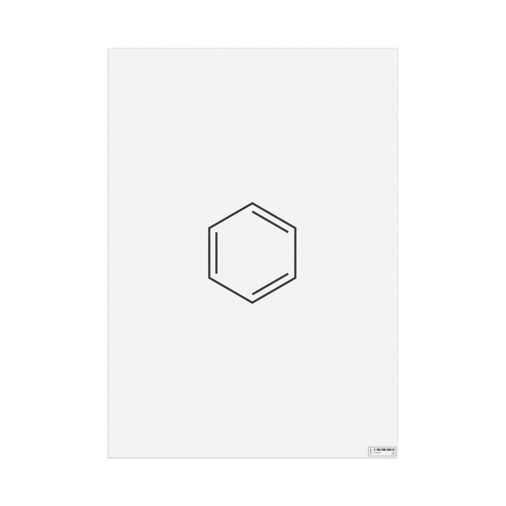 Leskoff Benzene Molecule Poster, 2D Structure, image 1 of 1