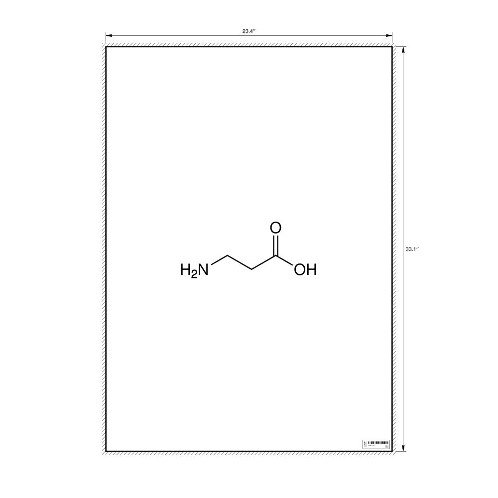 Leskoff β-Alanine Molecule Poster, 2D Structure, image 1 of 1