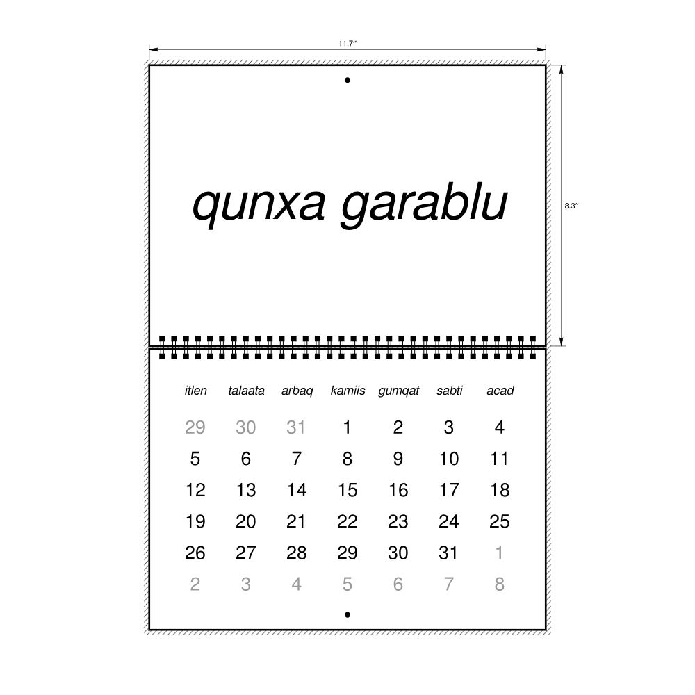 Leskoff 2026 Wall Calendar, Afar-Labeled, Monday-Start Layout, Wire-Bound, 11.7 x 8.3 in (29.7 x 21.0 cm), image 2 of 2