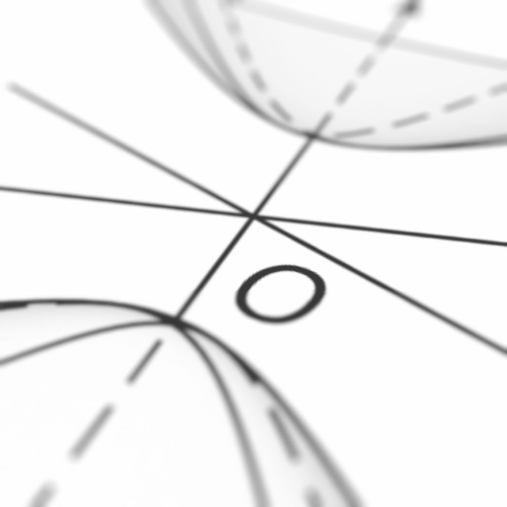 Leskoff Hyperboloid of Two Sheets Poster, Shaded View, image 1 of 2