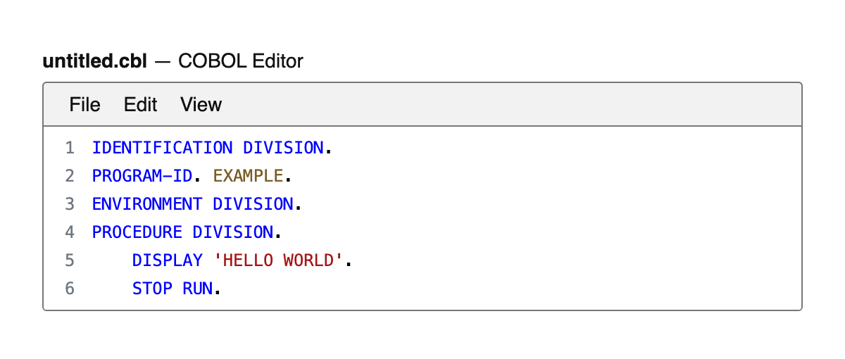 COBOL Editor
