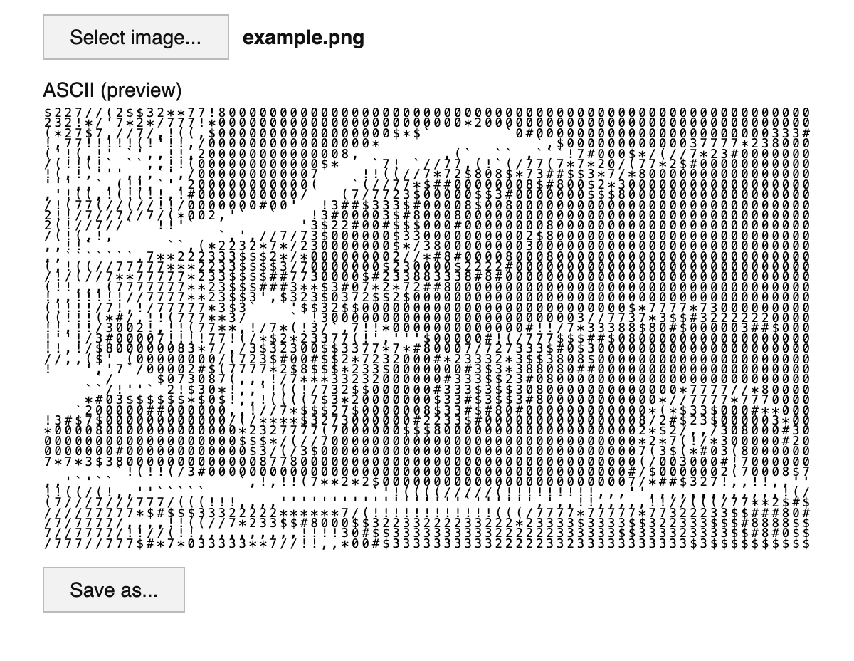 Image to ASCII