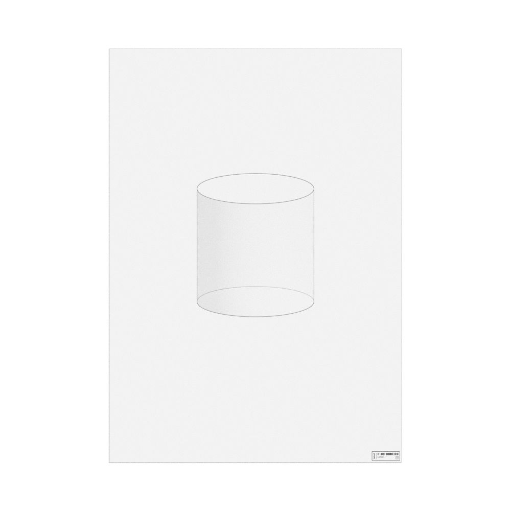 Leskoff Cylinder Poster, Graphic Style, Translucent Material, image 1 of 1