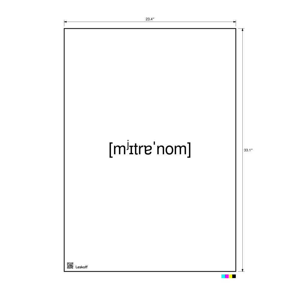 Leskoff метроном IPA Transcription Poster, image 1 of 1