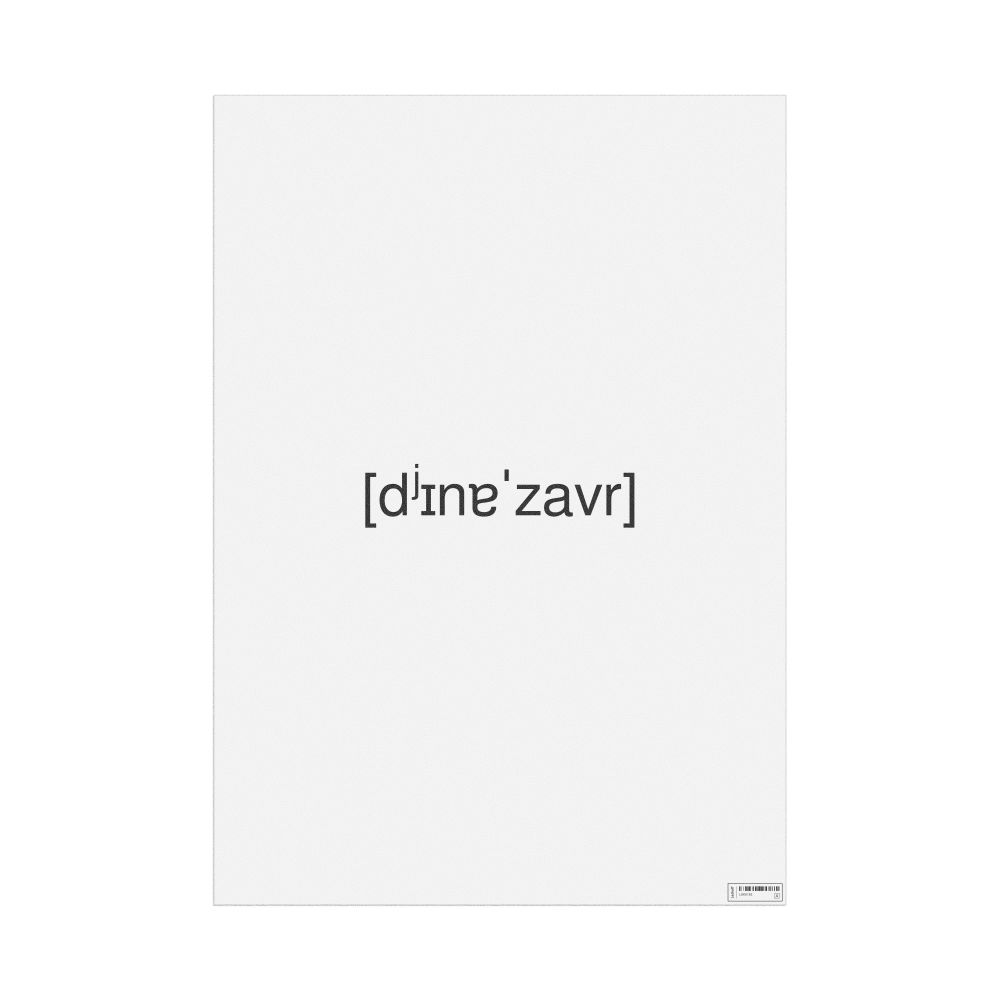 Leskoff динозавр IPA Transcription Poster, image 1 of 1