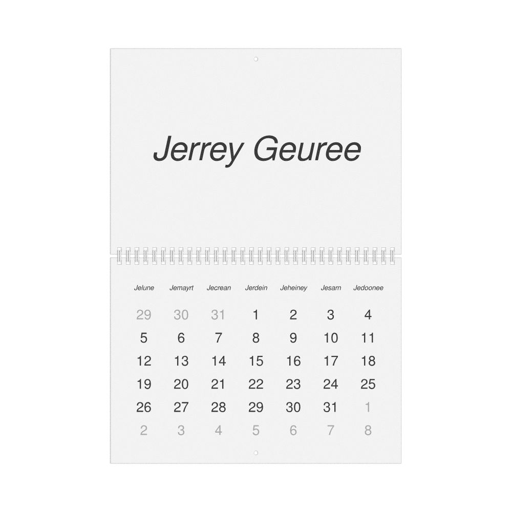 Leskoff 2026 Wall Calendar, Manx-Labeled, Monday-Start Layout, Wire-Bound, 11.7 x 8.3 in (29.7 x 21.0 cm), image 1 of 1