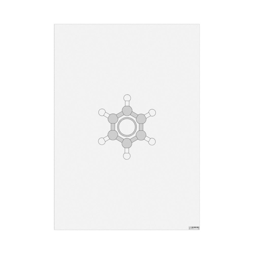 Leskoff Benzene Molecule Poster, Ball-and-Stick Model, image 1 of 1