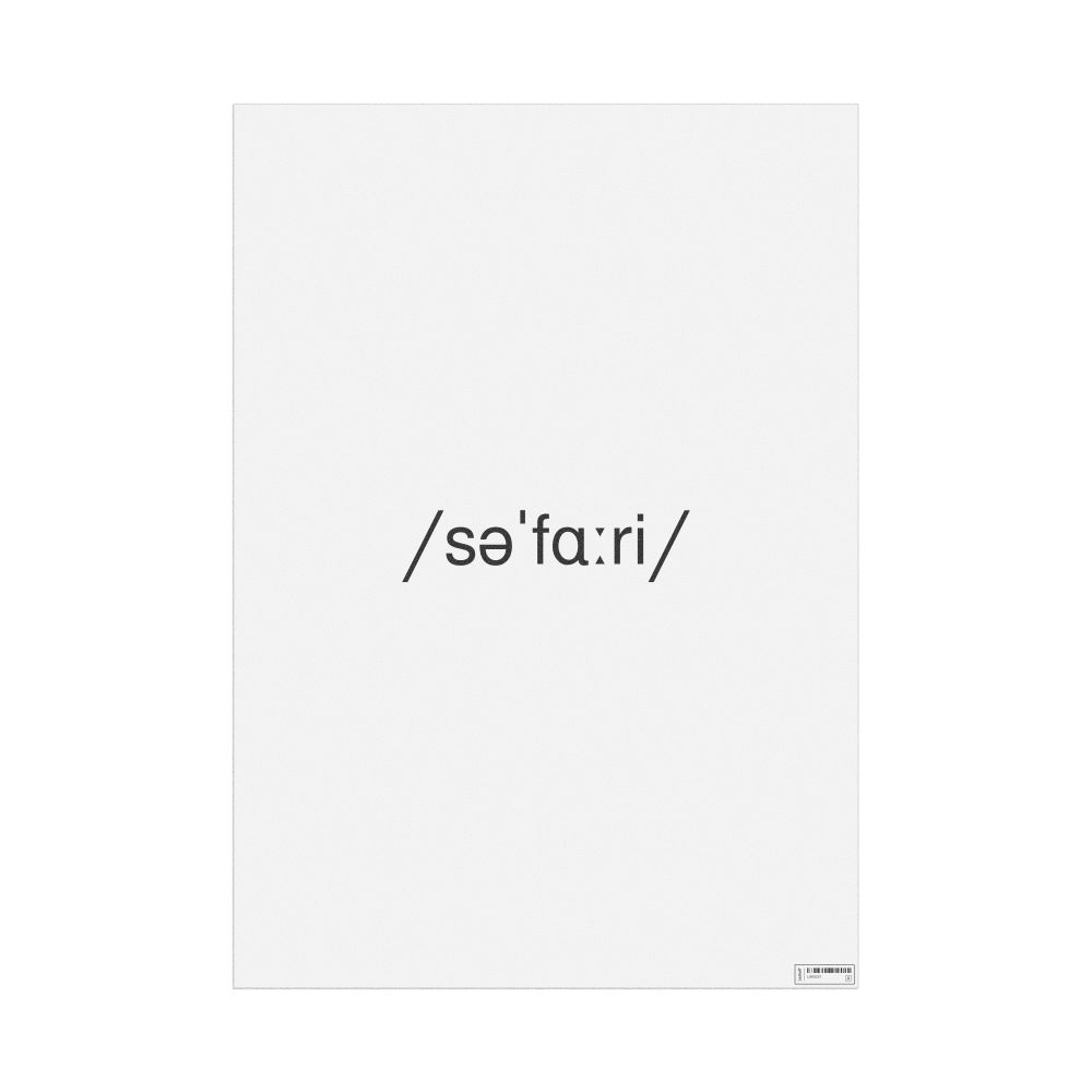 Leskoff safari IPA Transcription Poster, image 1 of 1