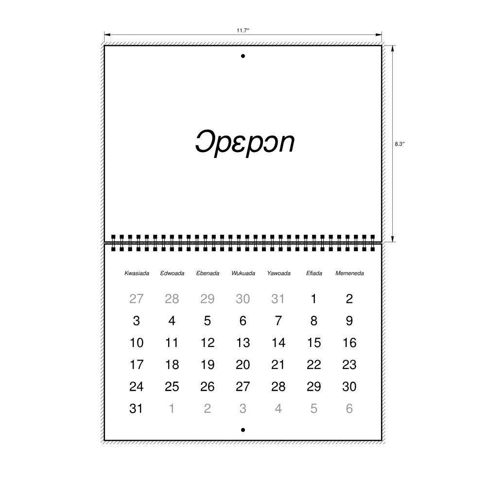 Leskoff 2027 Wall Calendar, Twi-Labeled, Sunday-Start Layout, Wire-Bound, 11.7 x 8.3 in (29.7 x 21.0 cm), image 2 of 2