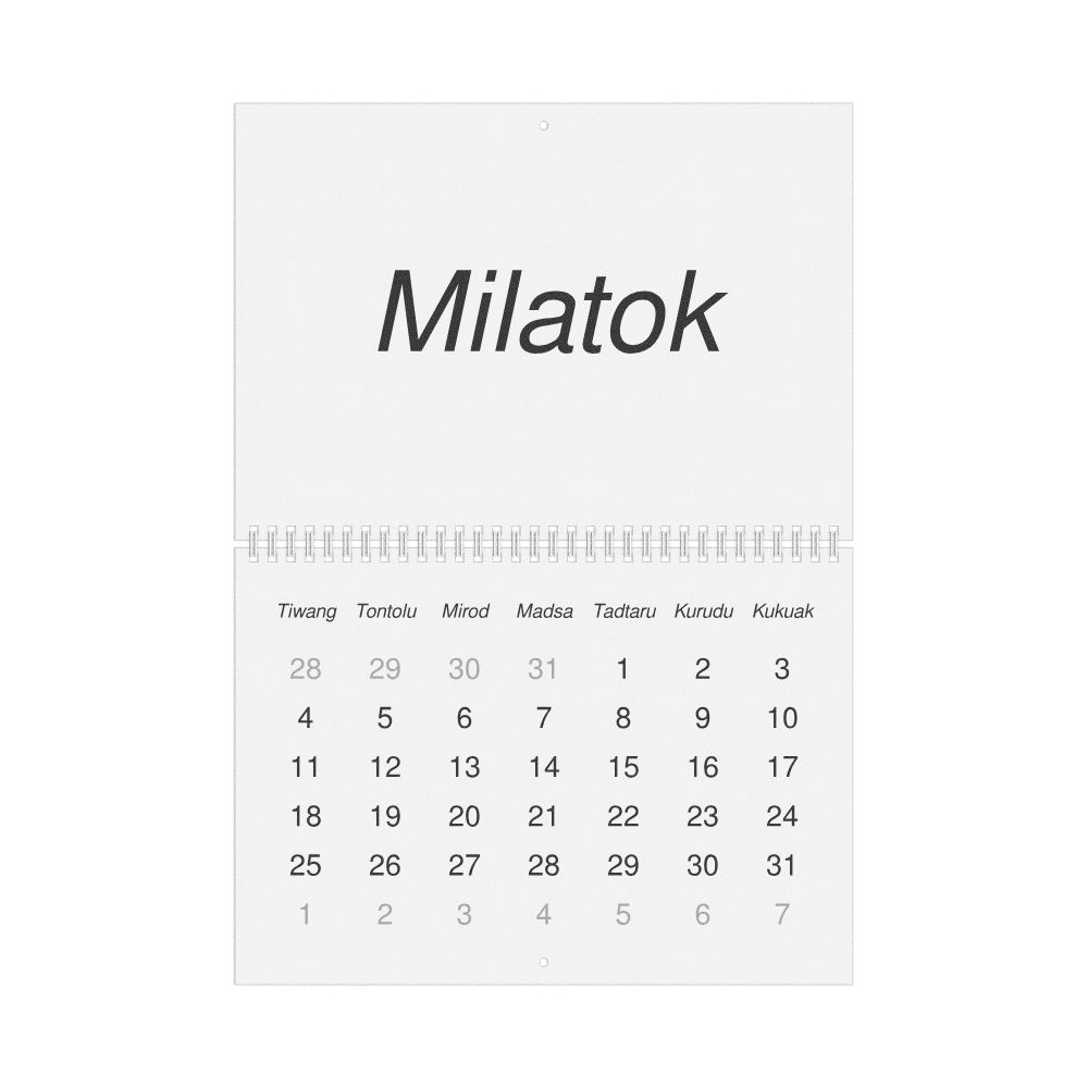 Leskoff 2026 Wall Calendar, Dusun-Labeled, Sunday-Start Layout, Wire-Bound, 11.7 x 8.3 in (29.7 x 21.0 cm), image 1 of 1