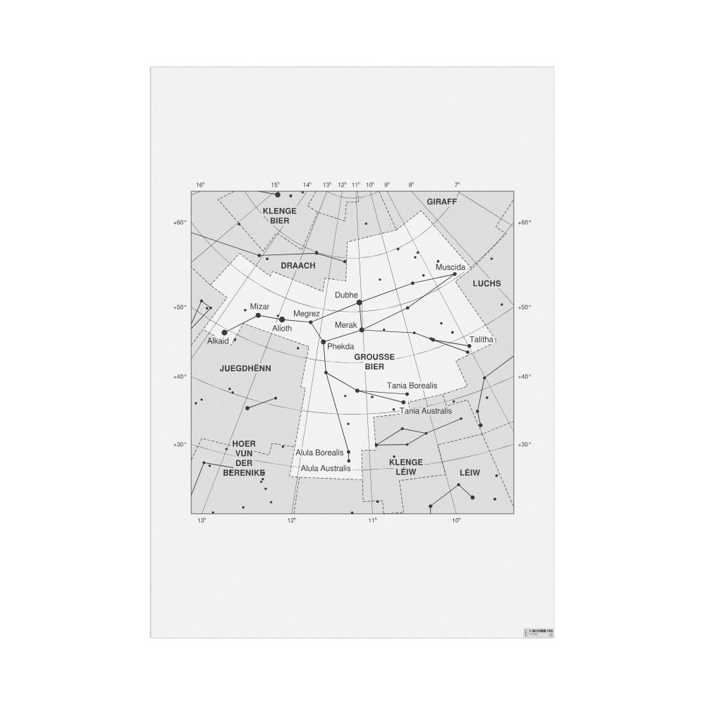 Leskoff Ursa Major Constellation Poster, Luxembourgish-Labeled, image 1 of 1