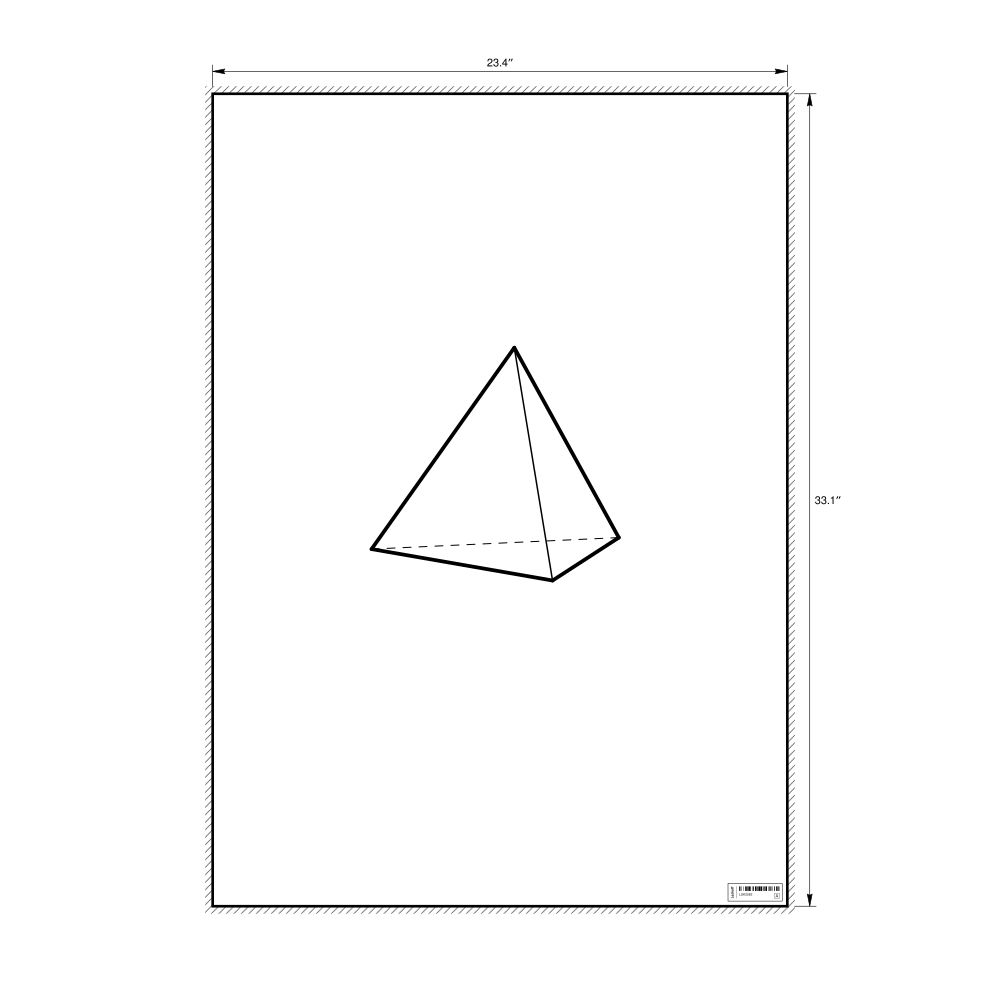Leskoff Tetrahedron Poster, Technical Illustration, image 1 of 1