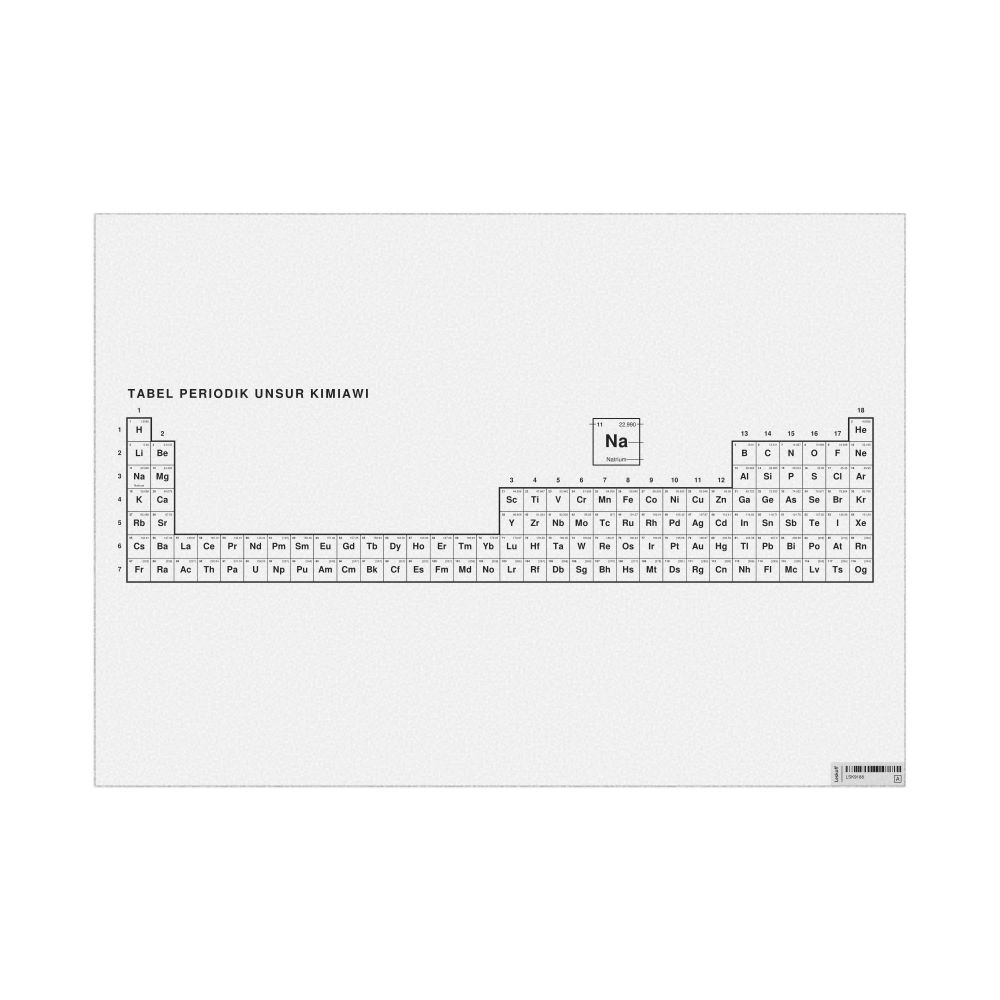 Leskoff Periodic Table Chart, 33.1 x 23.4 in (84.1 x 59.4 cm, Poster / Wall Chart), 32-Column Layout, Sundanese-Labeled, image 1 of 2