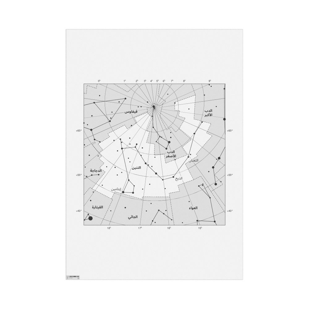 Leskoff Draco Constellation Poster, Arabic-Labeled, image 1 of 1