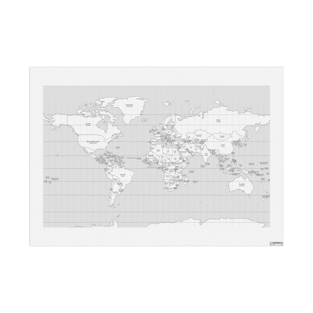 Leskoff World Wall Map (World Map Poster), Polish/English-Labeled, image 1 of 1