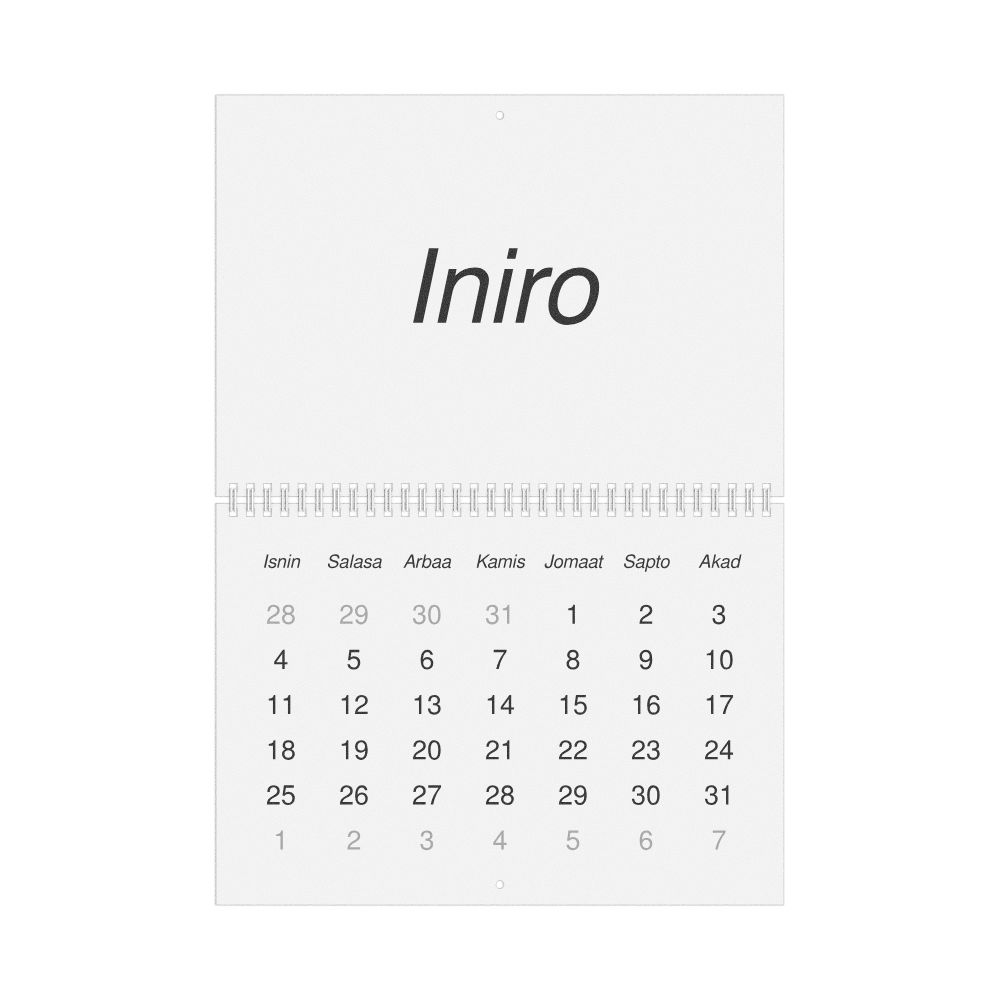 Leskoff 2027 Wall Calendar, Maranao-Labeled, Monday-Start Layout, Wire-Bound, 11.7 x 8.3 in (29.7 x 21.0 cm), image 1 of 1