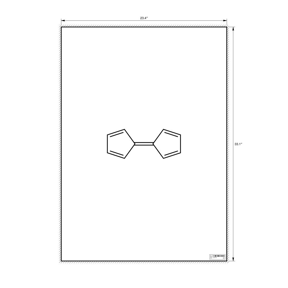 Leskoff Fulvalene Molecule Poster, 2D Structure, image 1 of 1