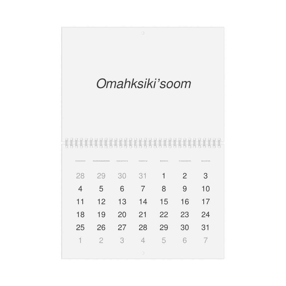 Leskoff 2027 Wall Calendar, Blackfoot-Labeled, Monday-Start Layout, Wire-Bound, 11.7 x 8.3 in (29.7 x 21.0 cm), image 1 of 1