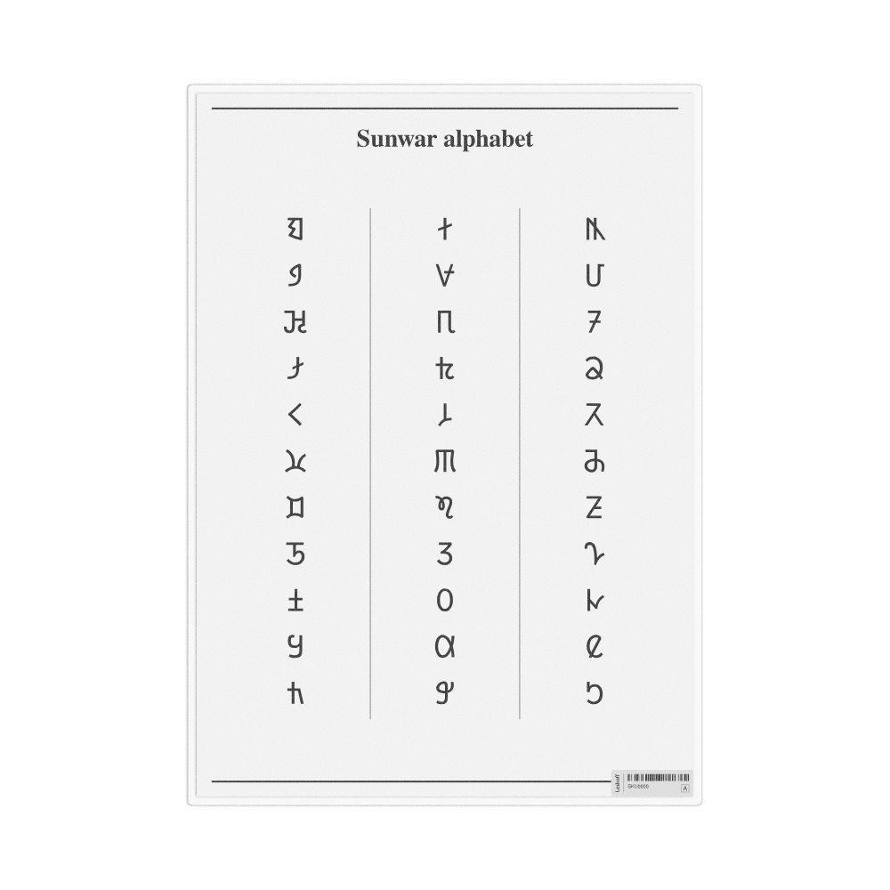 Leskoff Sunwar Alphabet Chart, image 1 of 1