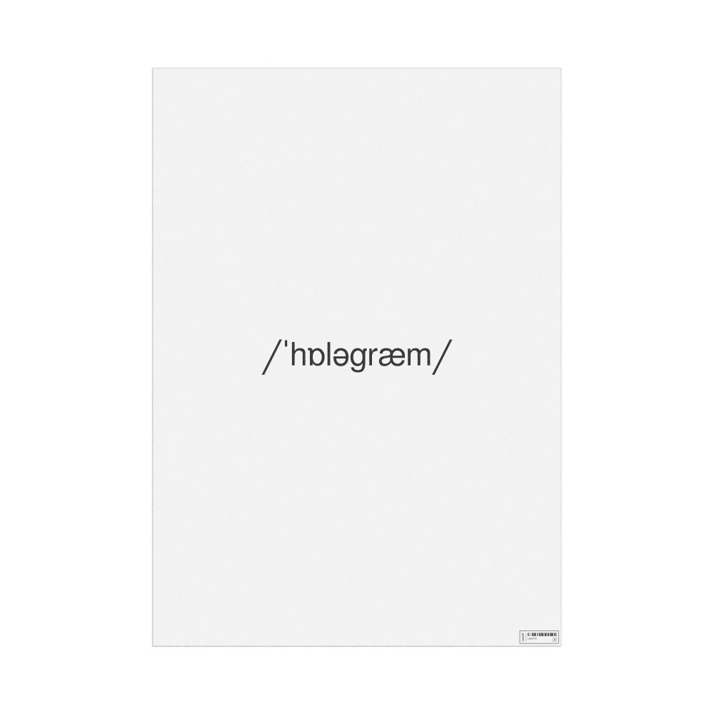 Leskoff hologram IPA Transcription Poster, image 1 of 1