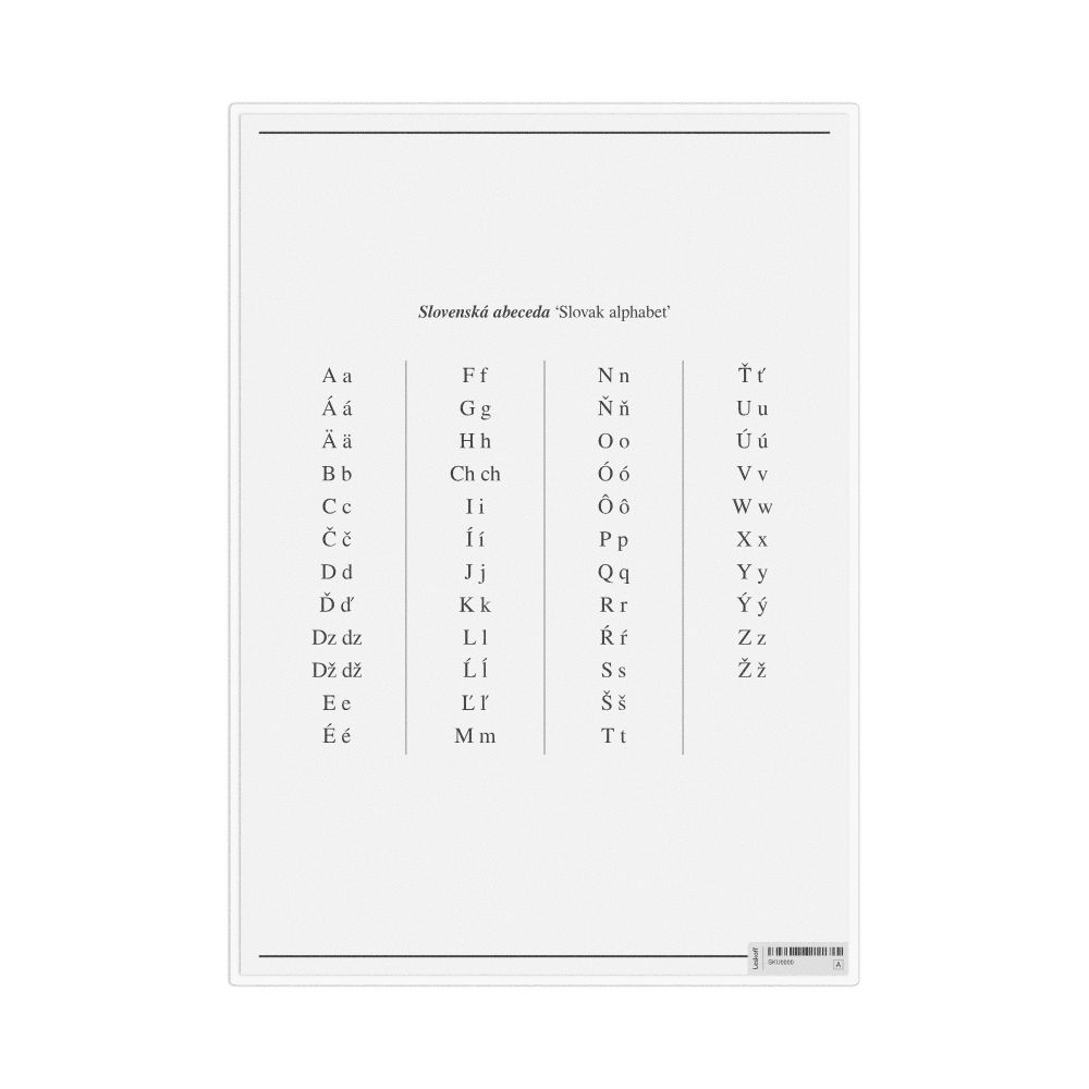 Leskoff Slovak Alphabet Chart, image 1 of 1