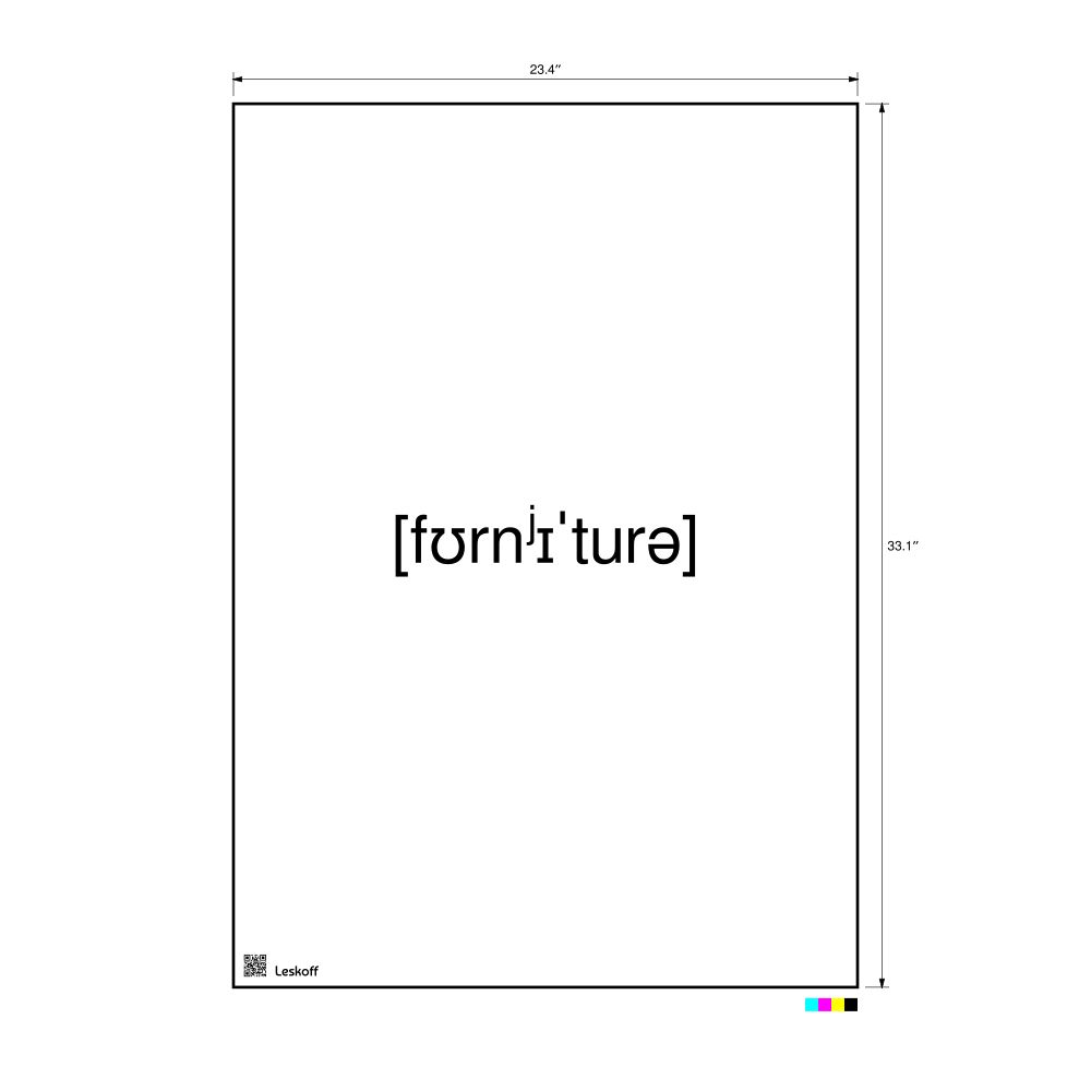 Leskoff фурнитура IPA Transcription Poster, image 1 of 1