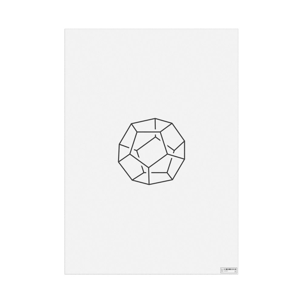 Leskoff Dodecahedrane Molecule Poster, 2D Structure, image 1 of 1