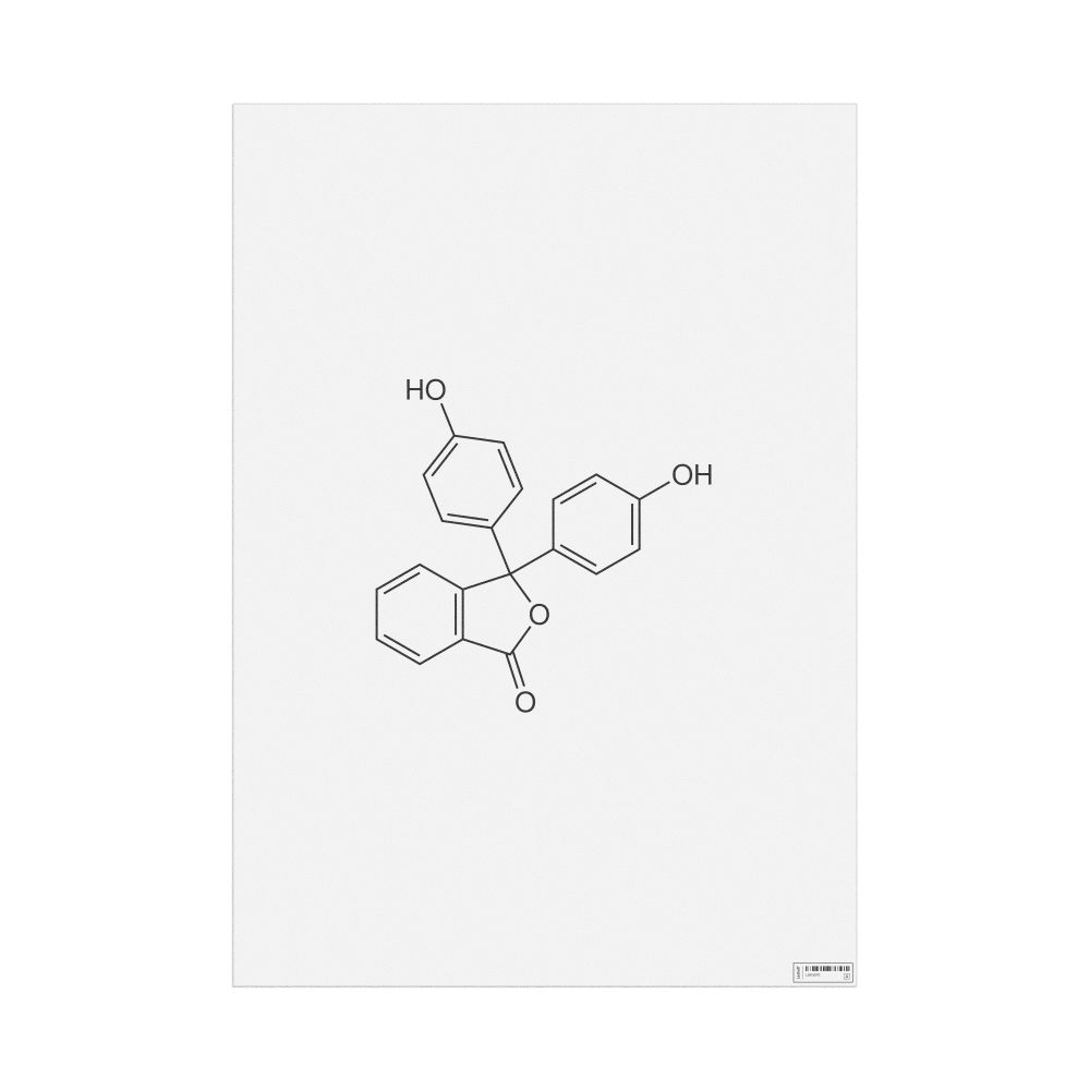 Leskoff Phenolphthalein Molecule Poster, 2D Structure, image 1 of 1